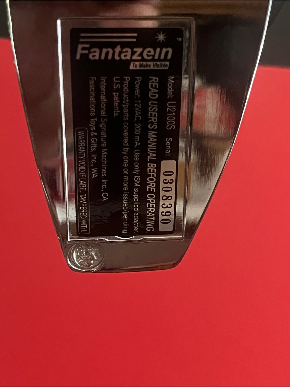 Red LED POV Display Fan / Message Projector - Black - Picture 4 of 5